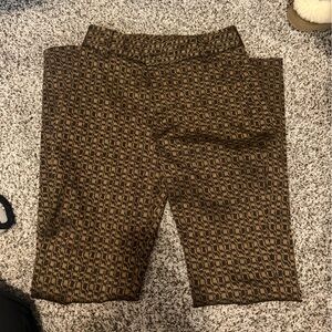 CAbi Brown and Black Geometric Knit Pants